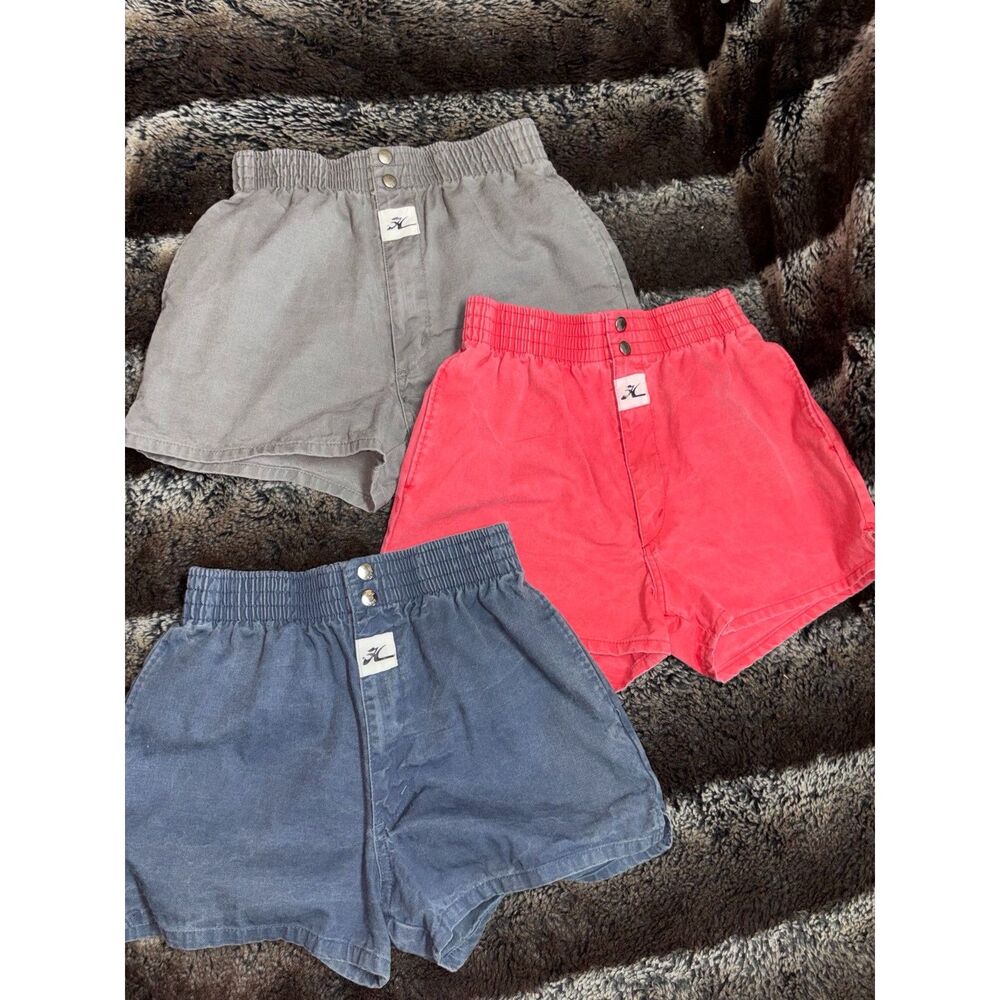 80s Vintage Hobie Faded Gray Canvas Sailing Shorts Surf Techwear Unisex XS / S - Picture 8 of 8